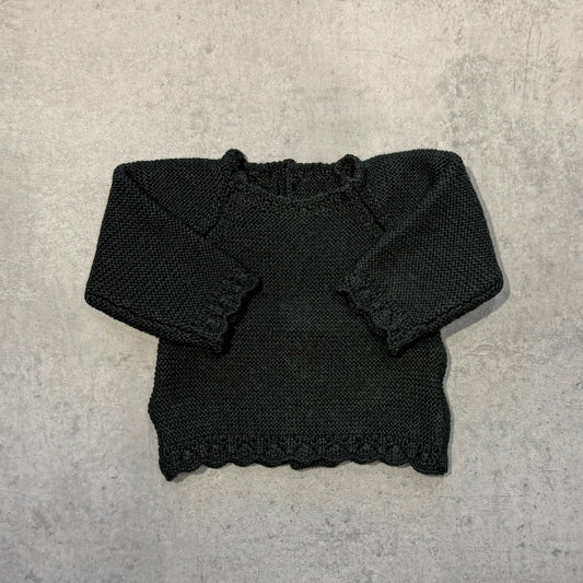 Jersey bebé de lana verde
