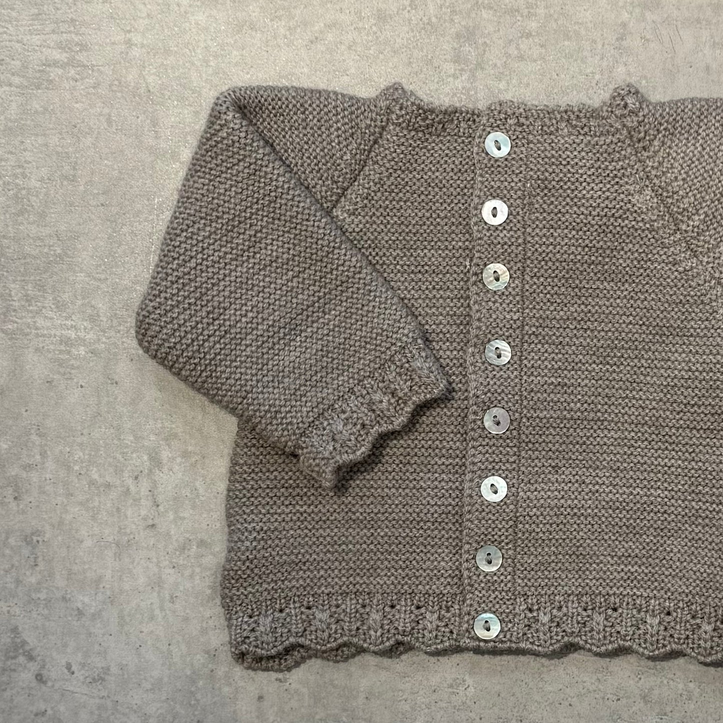 Jersey bebé lana gris claro