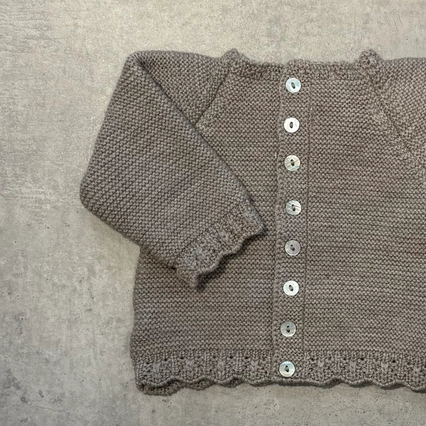 Jersey bebé de lana gris claro