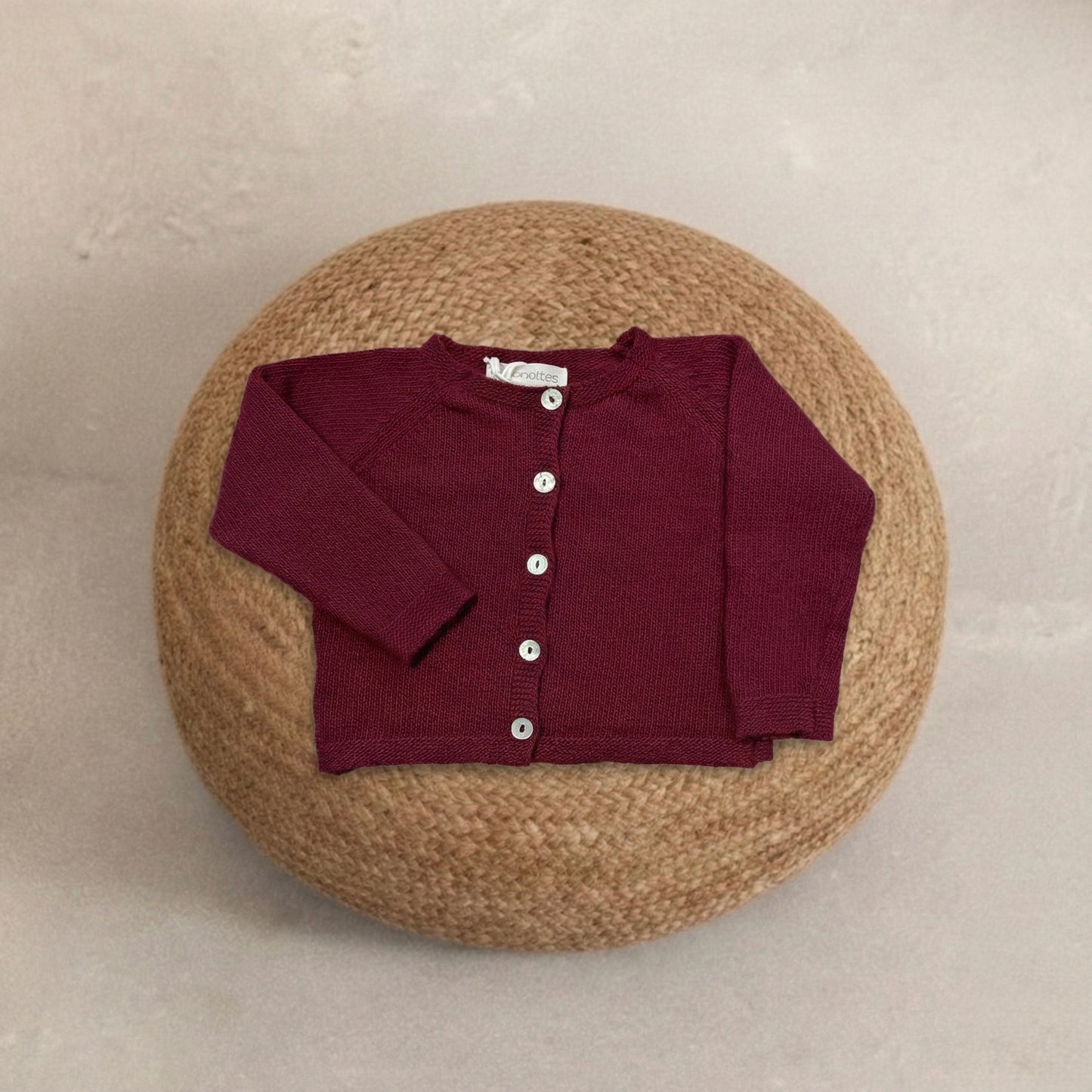 Chaqueta lana burdeos