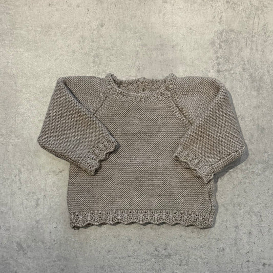 Jersey bebé de lana gris claro