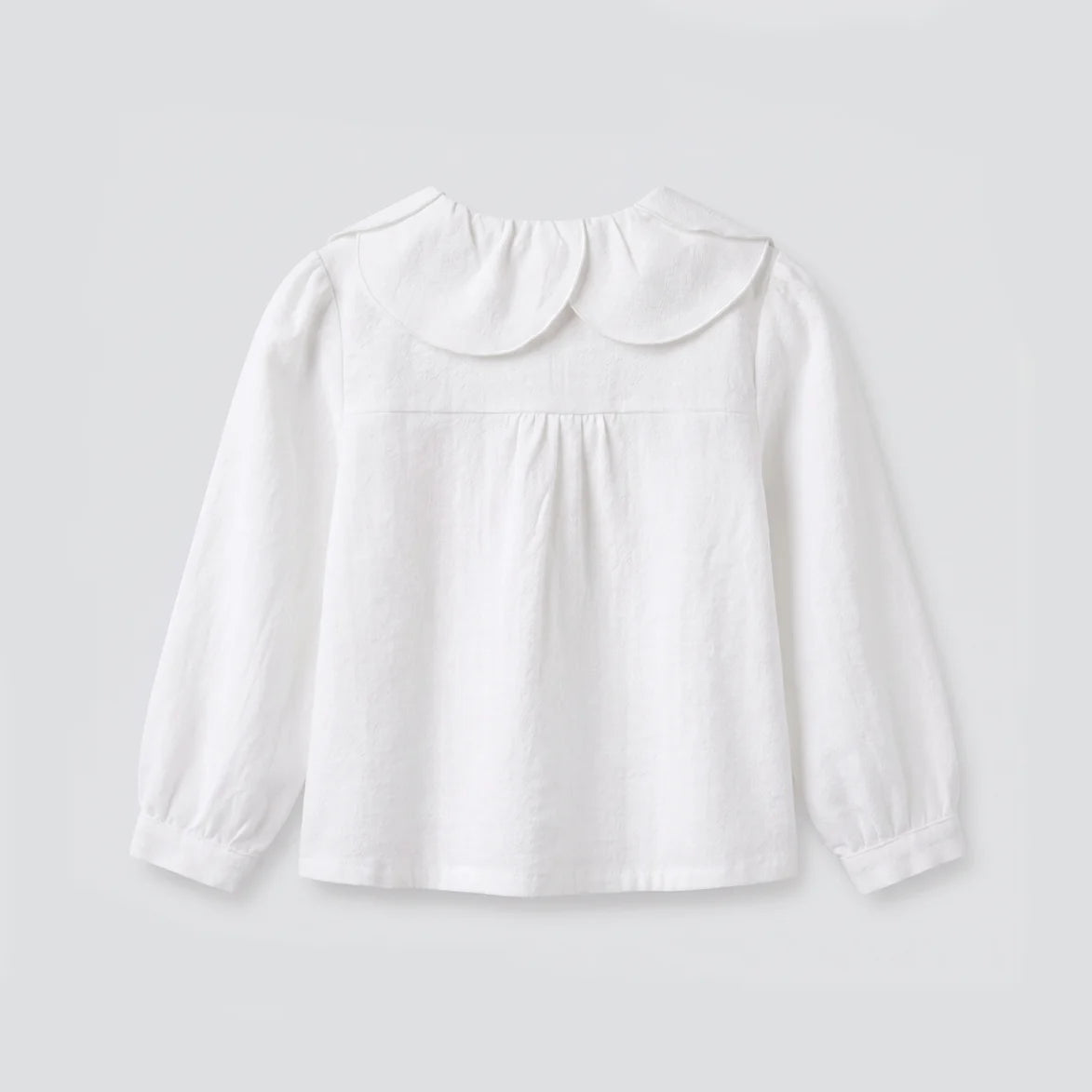 Blusa petalos oxford blanco