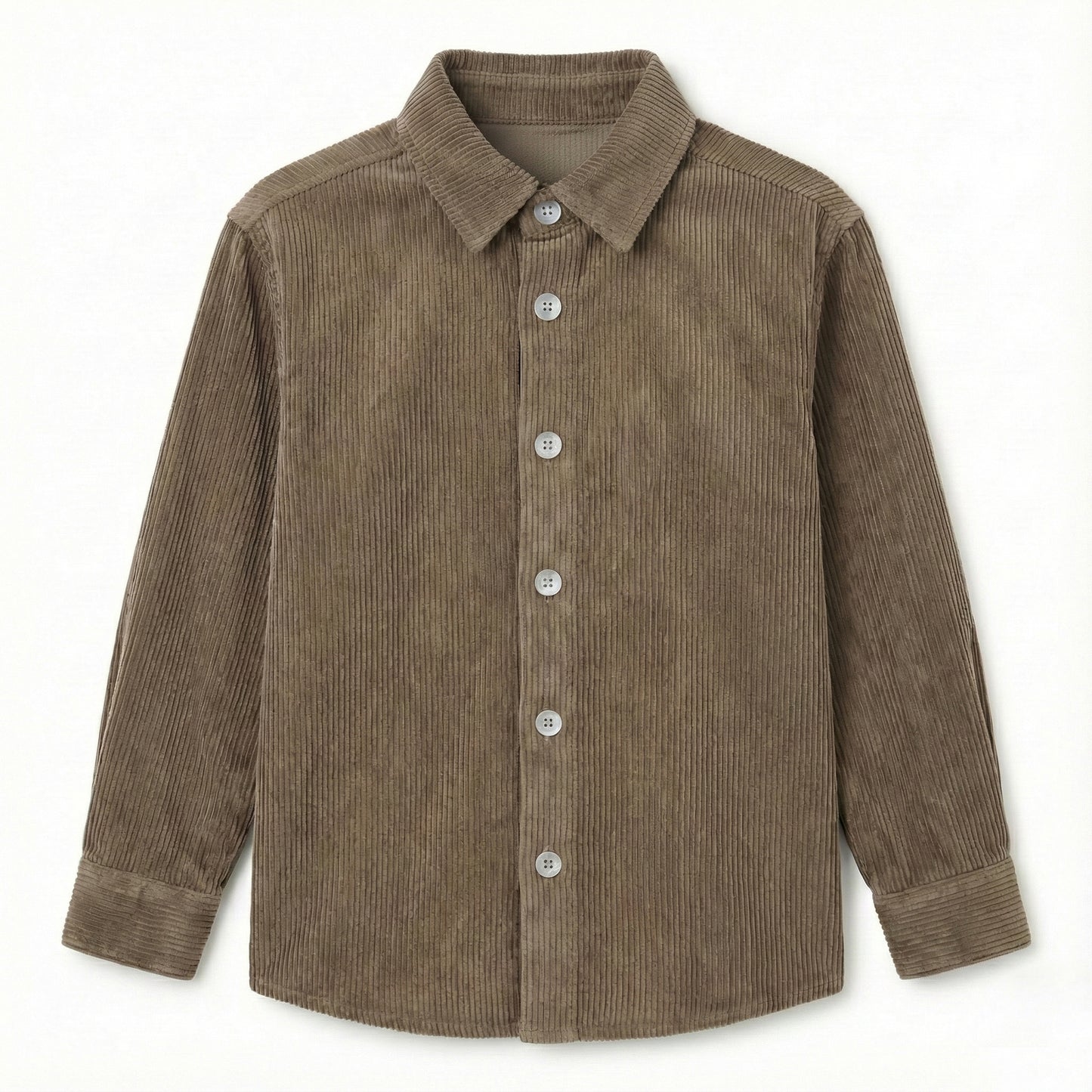 Conjunto pantalón pinzas + sobrecamisa pana topo