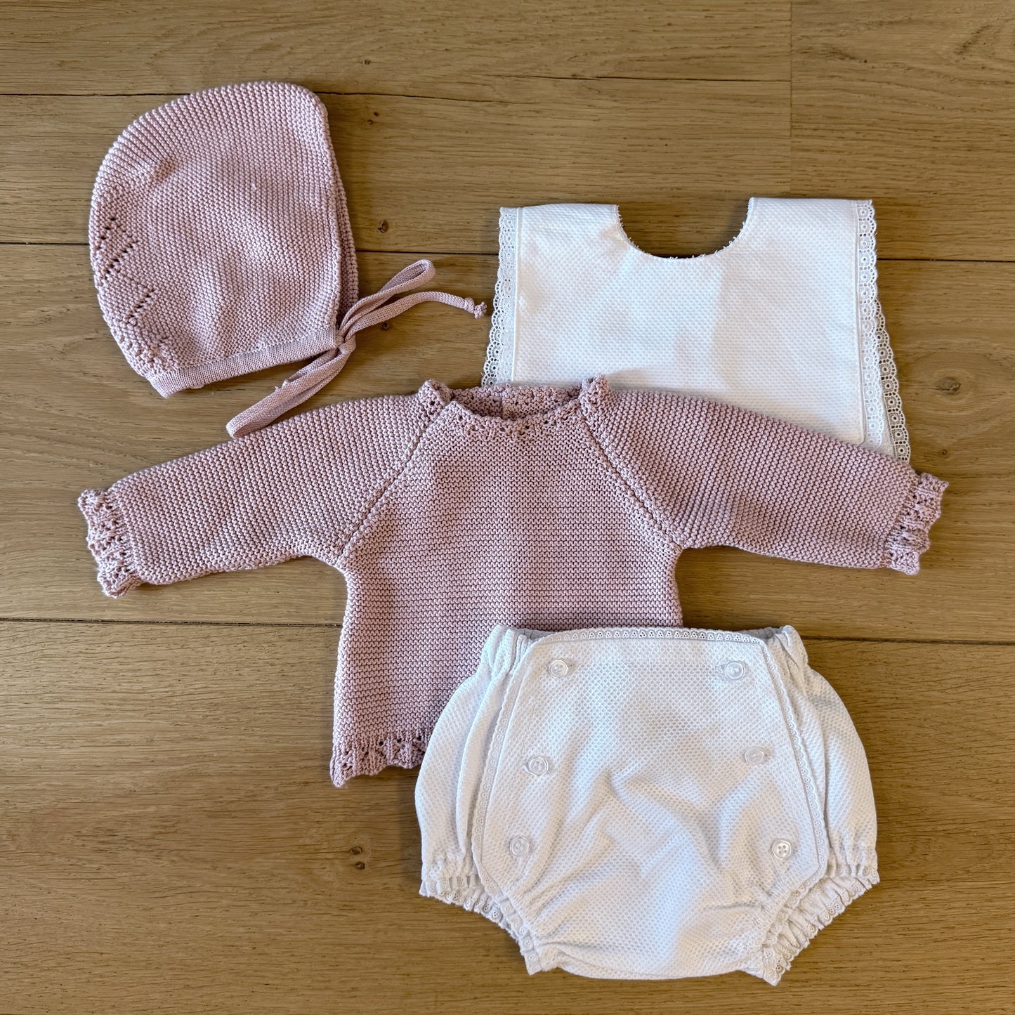 Jersey Bebé de Algodón Rosa empolvado