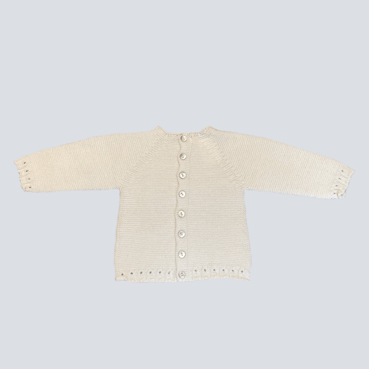 Jersey bebé de lana crudo