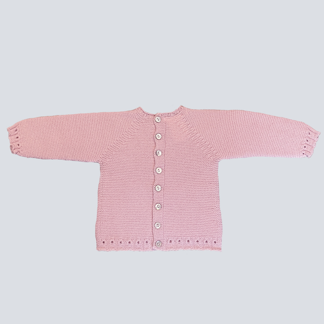 Jersey bebé de lana rosa
