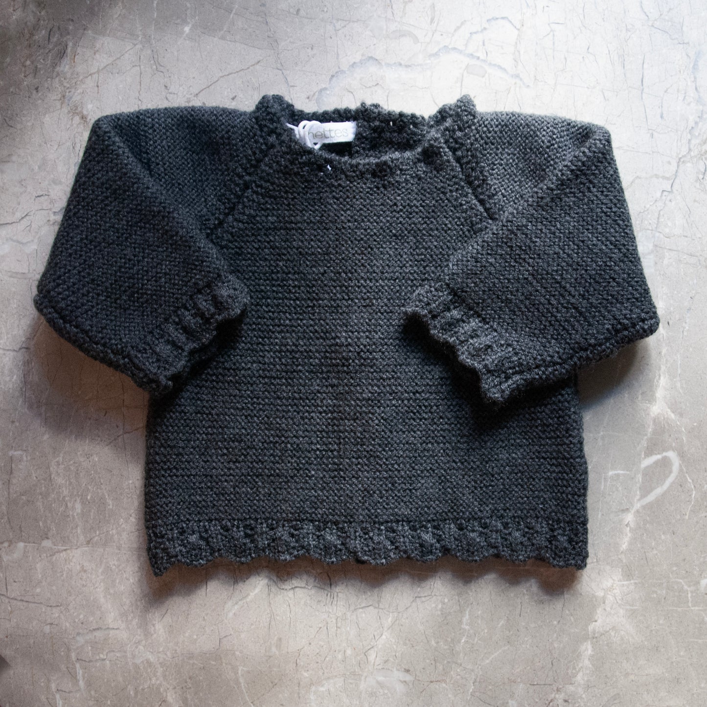 Jersey bebé de lana marengo