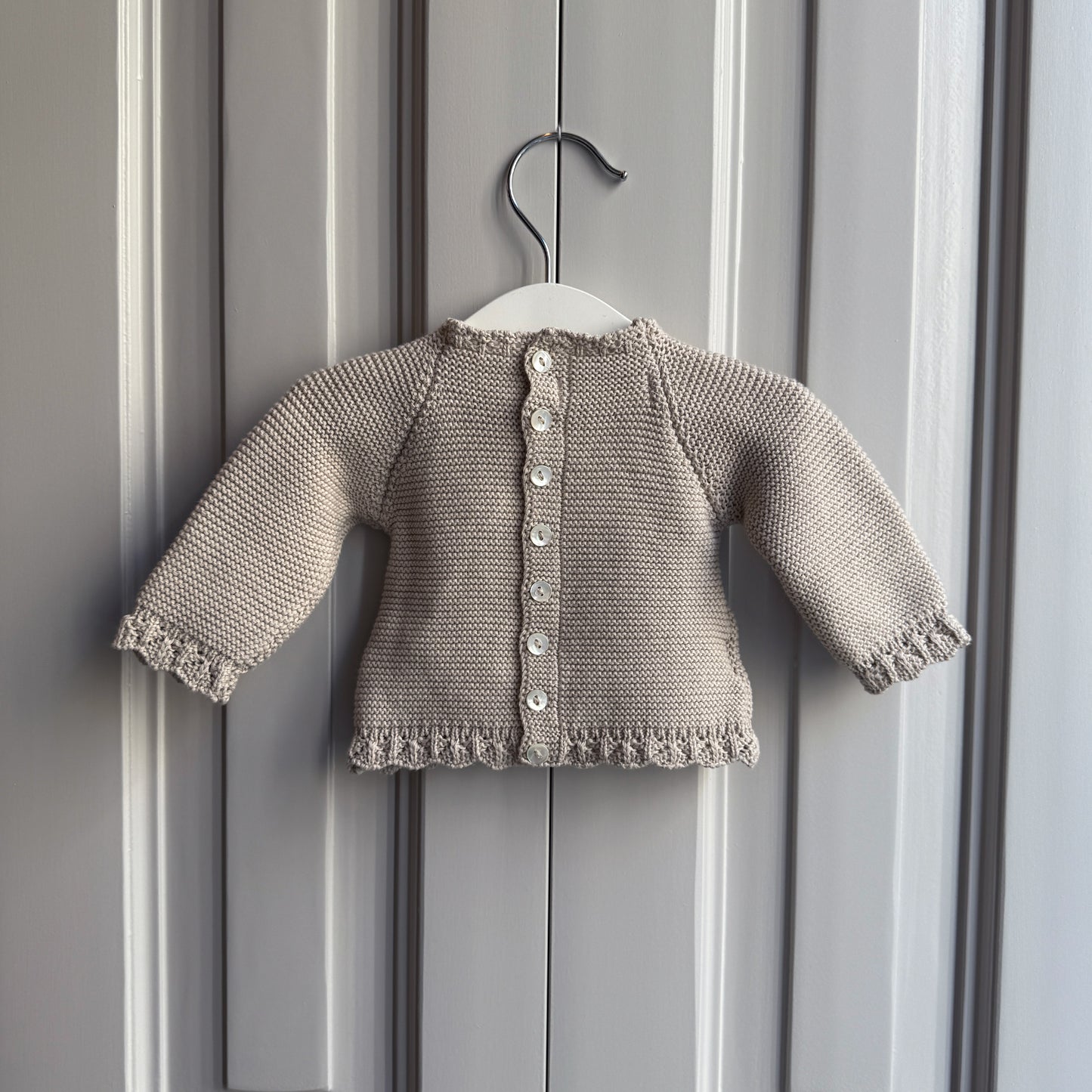 Jersey Bebé de Algodón Gris Perla