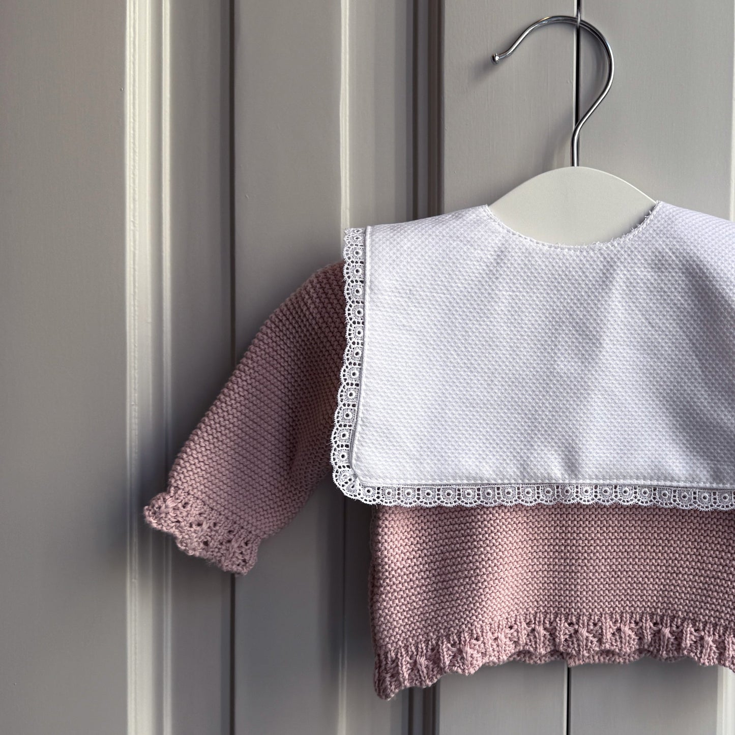 Jersey bebé algodón rosa empolvado