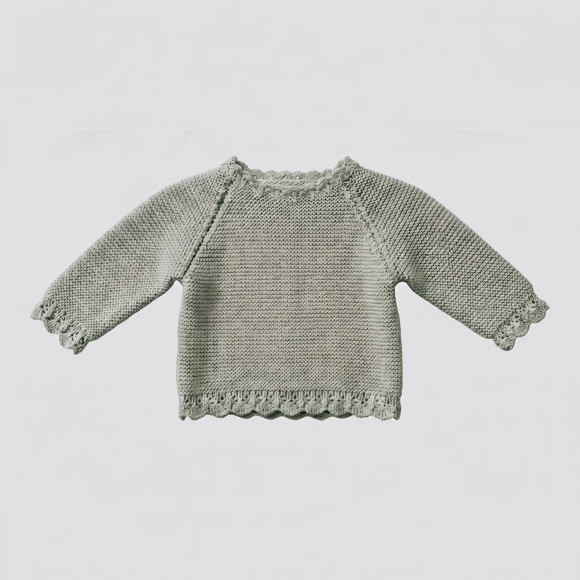 Jersey bebé algodón gris verdoso