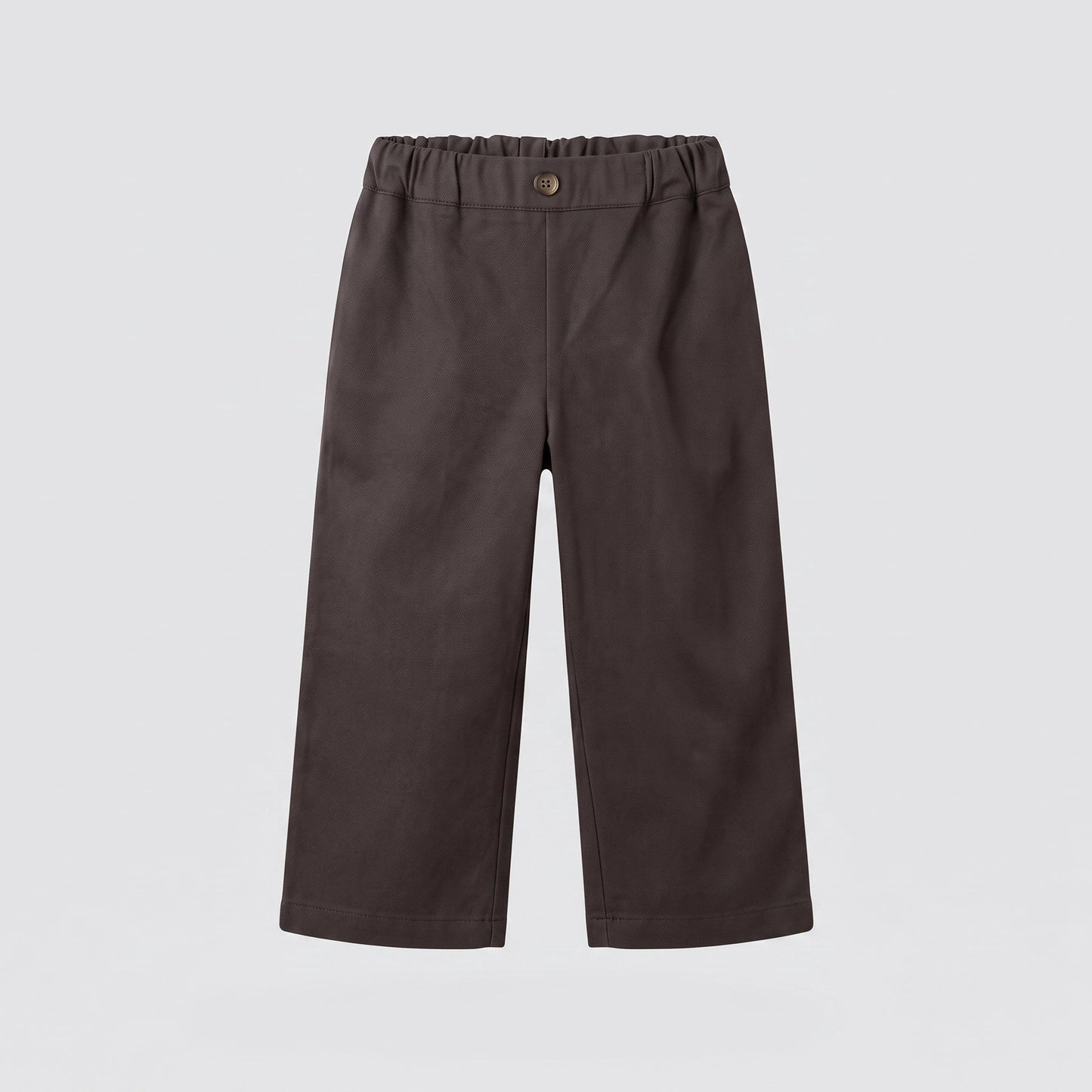 Pantalón chocolate bolsillos bordados