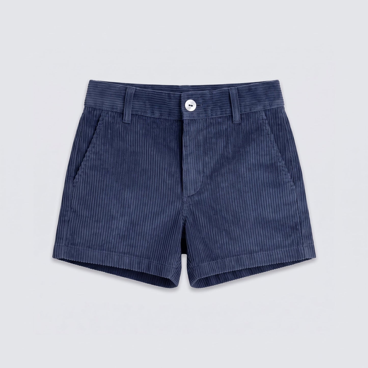 Pantalón corto pana azul