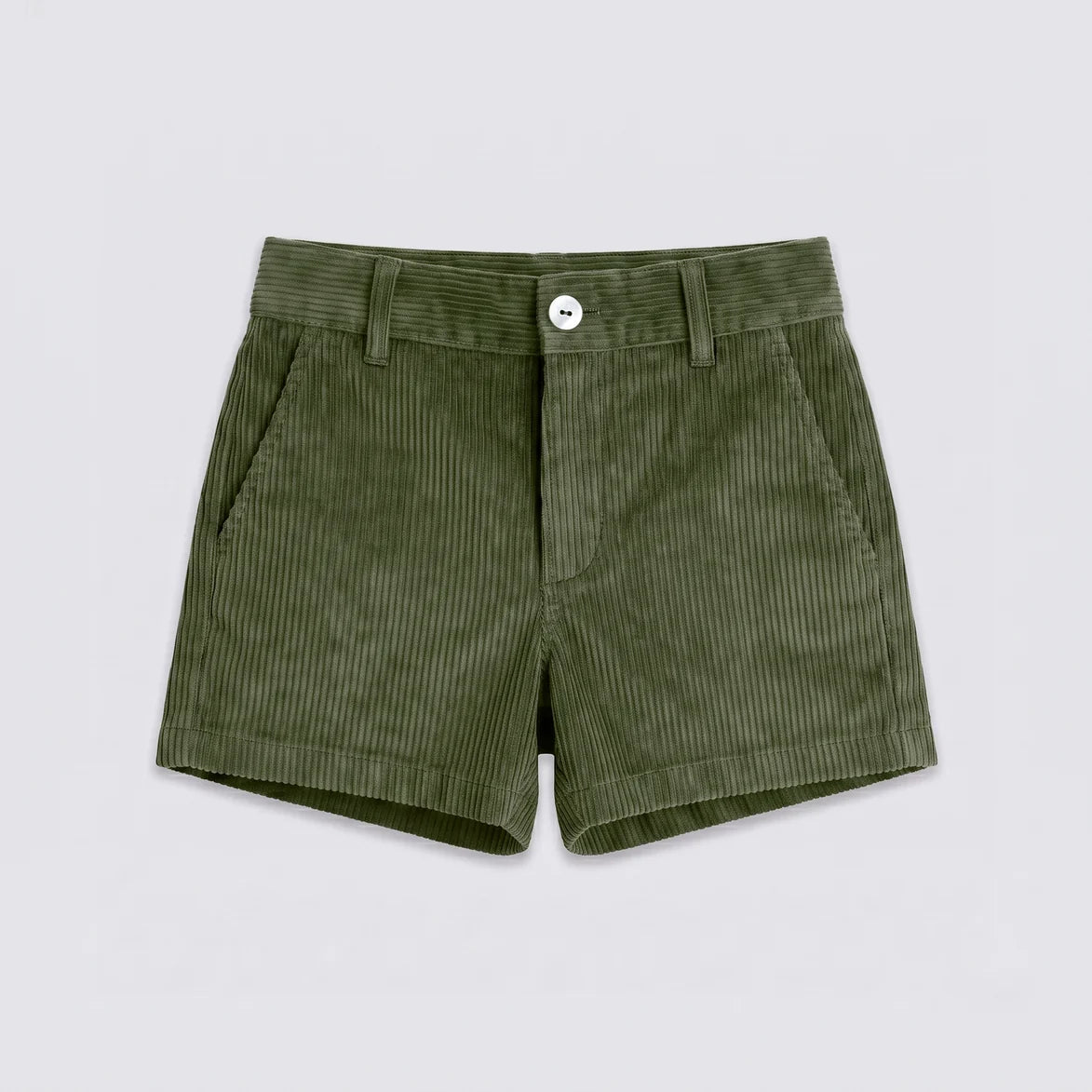 Pantalón corto pana verde caza