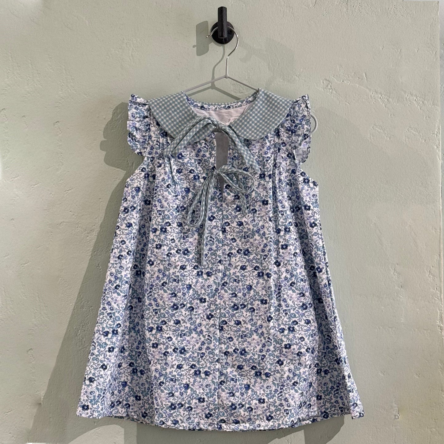 Vestido Sanabria Flores Azules 8a