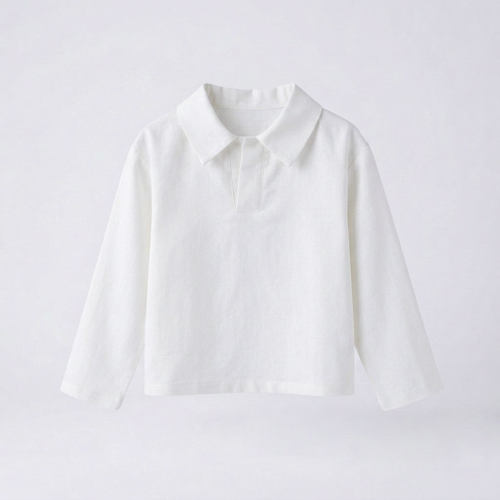 Camisa tipo polo blanca