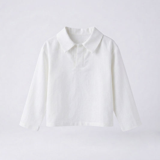 Camisa tipo polo blanca