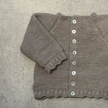 Jersey bebé de lana gris claro