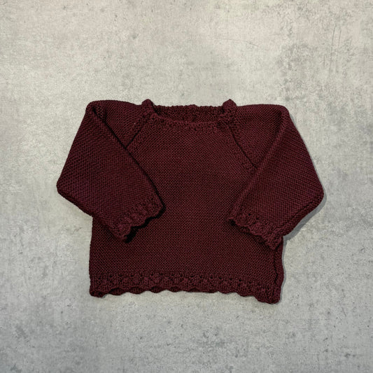 Jersey bebé lana burdeos