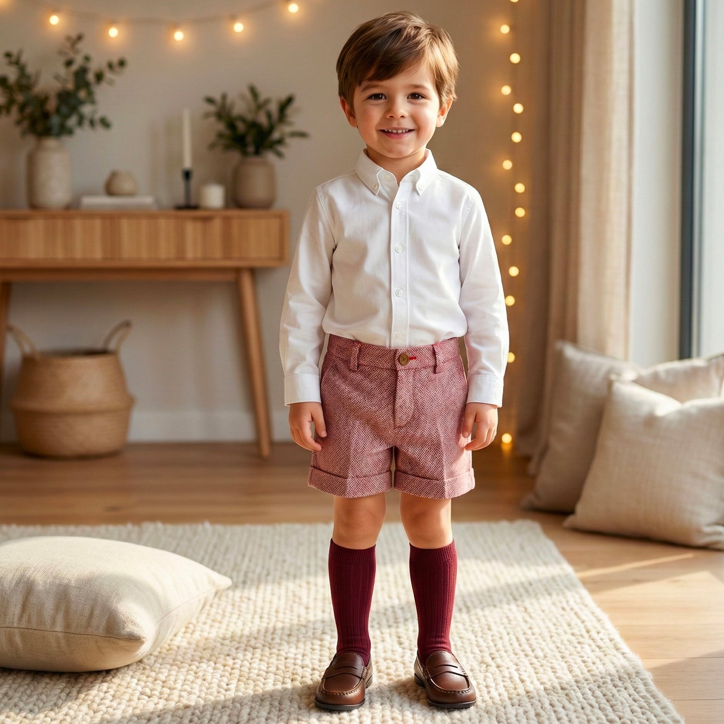 Pantalón espiga roja