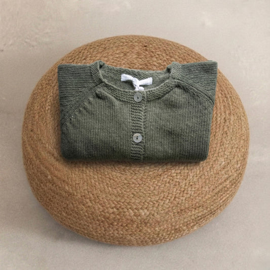 Chaqueta lana verde eucalipto