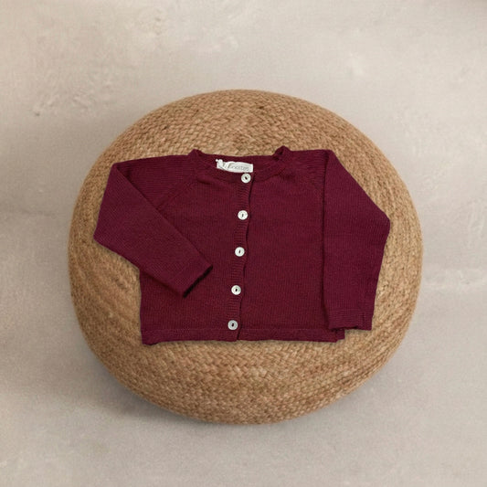 Chaqueta lana burdeos