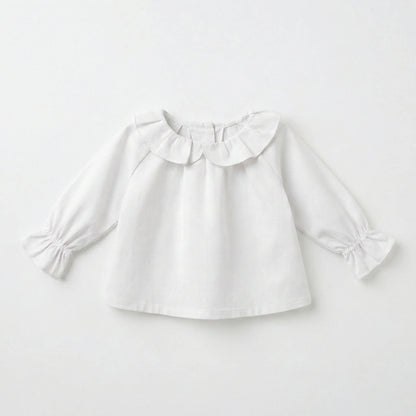 Blusa cuello corazón blanco