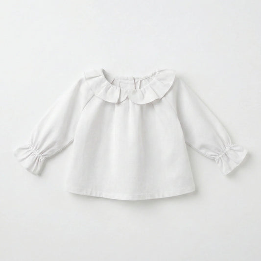 Blusa cuello corazón blanco