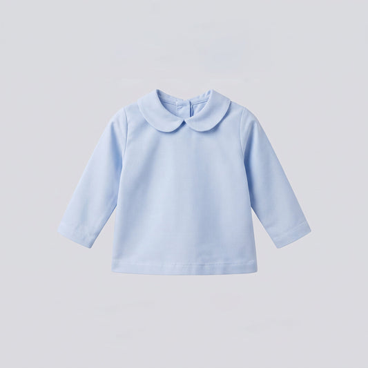 Blusa bebé oxford celeste
