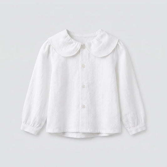 Blusa petalos oxford blanco