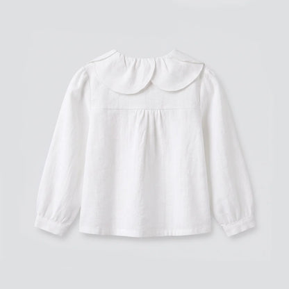 Blusa petalos oxford blanco