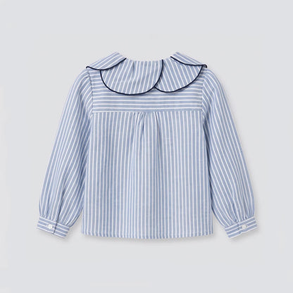 Blusa petalos rayas azules