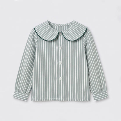 Blusa petalos rayas verdes