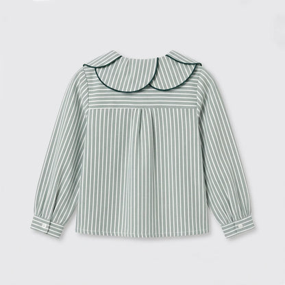 Blusa petalos rayas verdes
