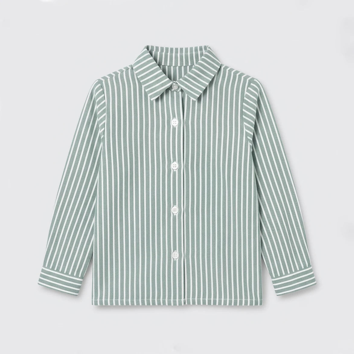 Camisa oxford rayas verdes