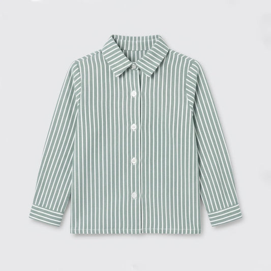 Camisa oxford rayas verdes