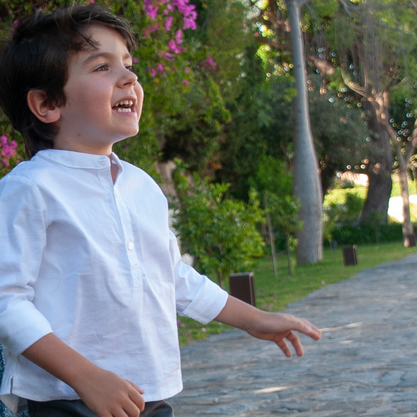 Camisa polera oxford blanco