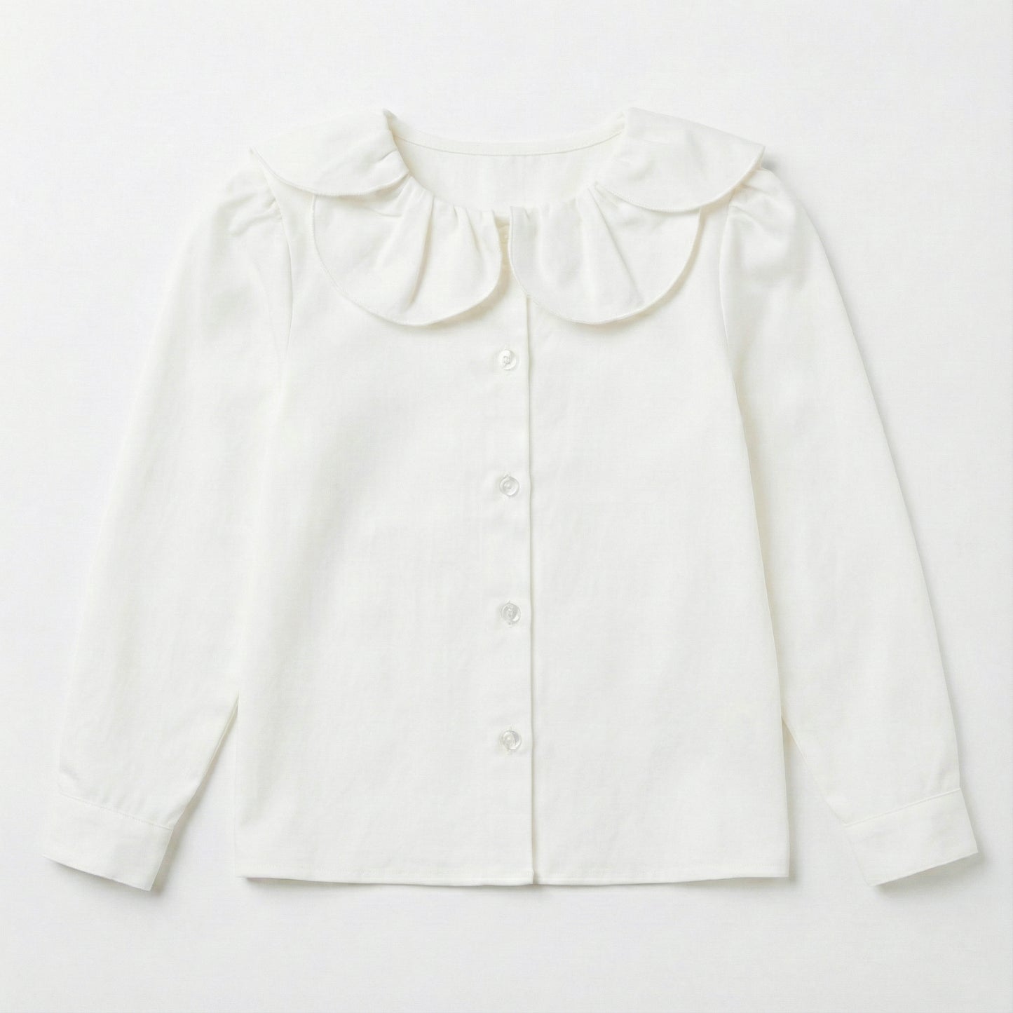 Blusa cuello flor blanca