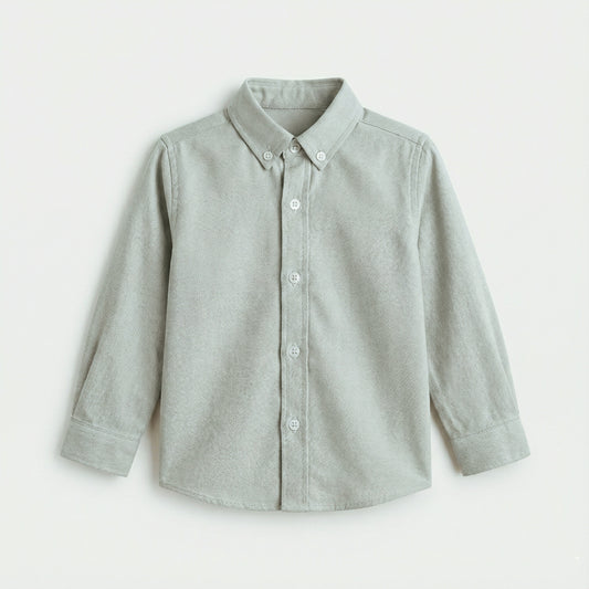 Camisa cuello oxford verde