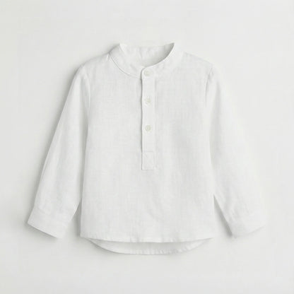Camisa polera oxford blanco