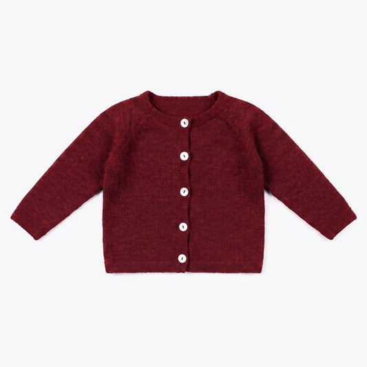 Chaqueta lana burdeos