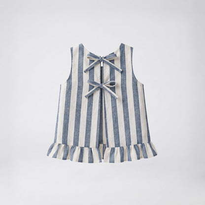 Conjunto Rayas azul denim