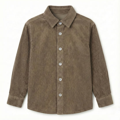 Conjunto pantalón pinzas + sobrecamisa pana topo