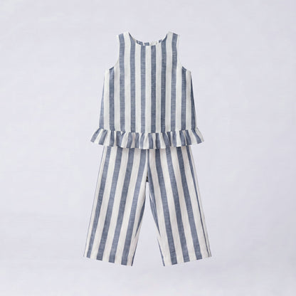 Conjunto Rayas azul denim