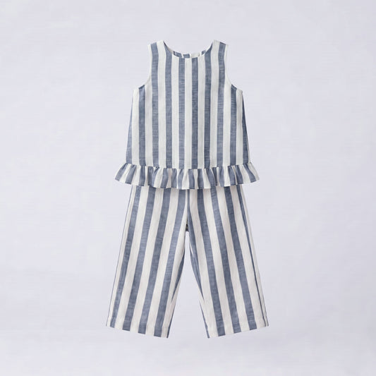Conjunto Rayas azul denim