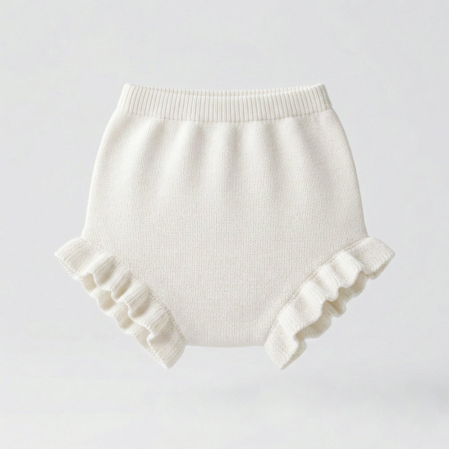 Conjunto perlé volantes blanco