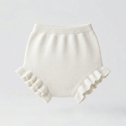 Conjunto perlé volantes blanco