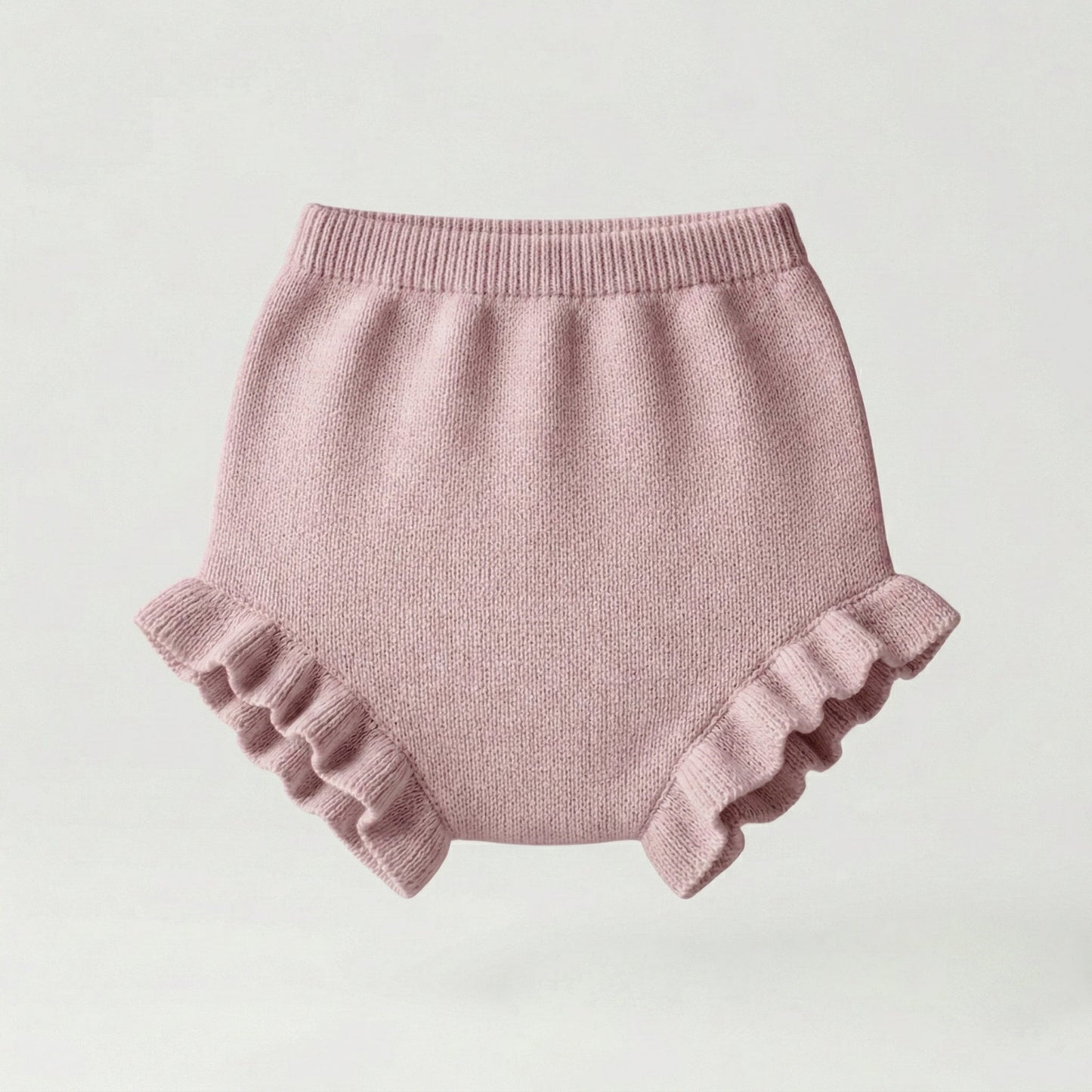 Conjunto perlé volantes rosa