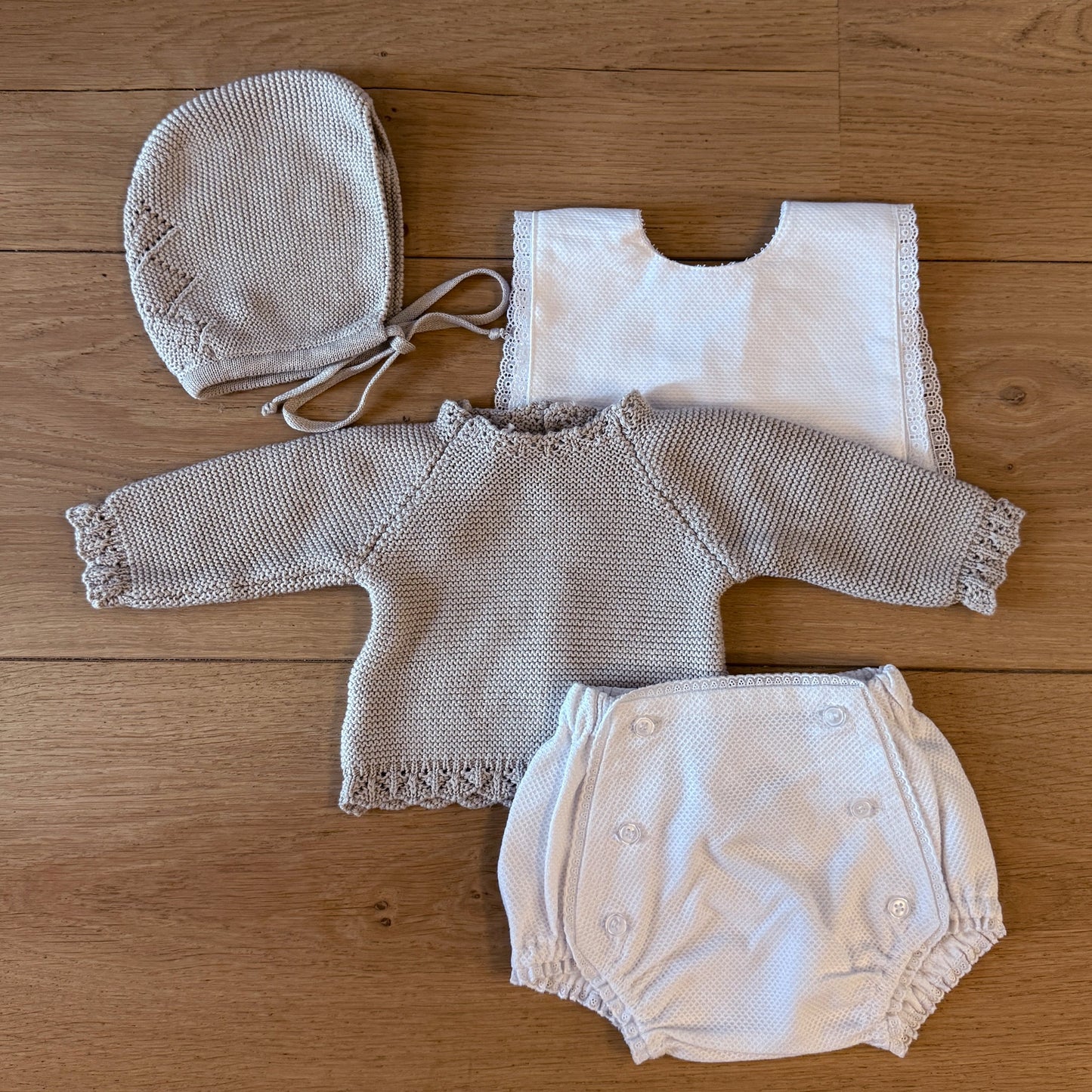 Capota algodón gris perla