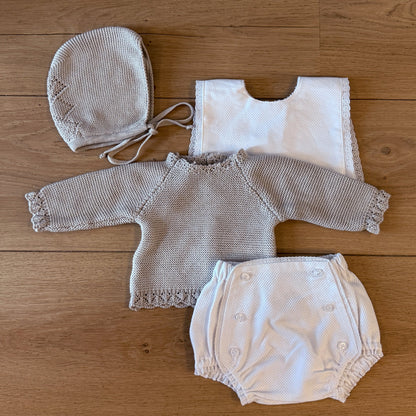 Capota algodón gris perla