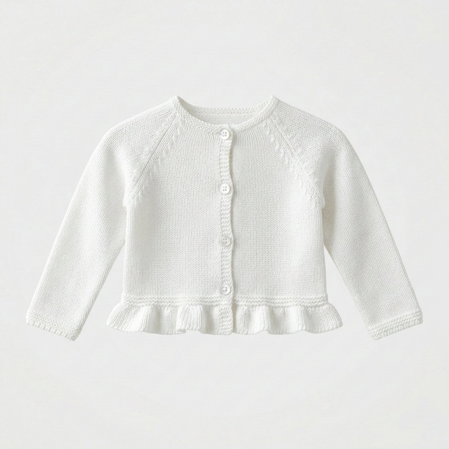 Conjunto perlé volantes blanco